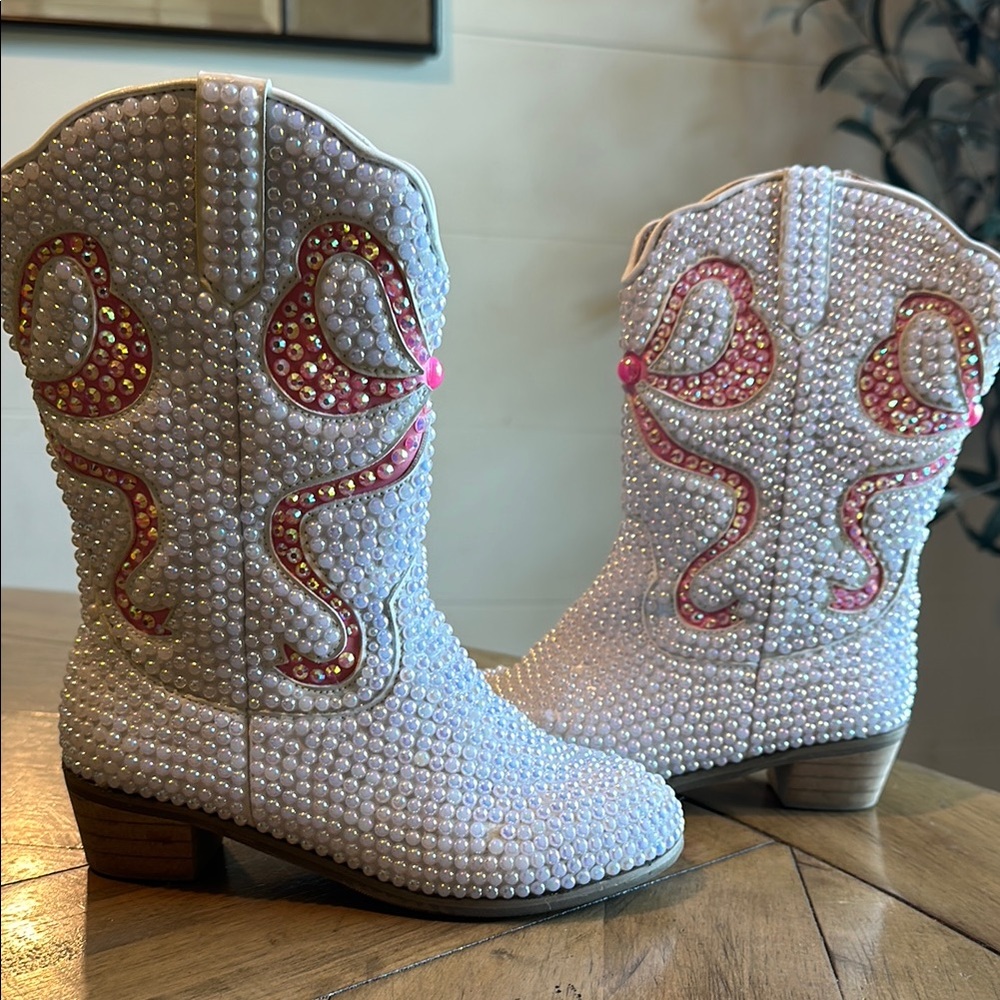 Lola + The Boys Pearl Embellished Boots